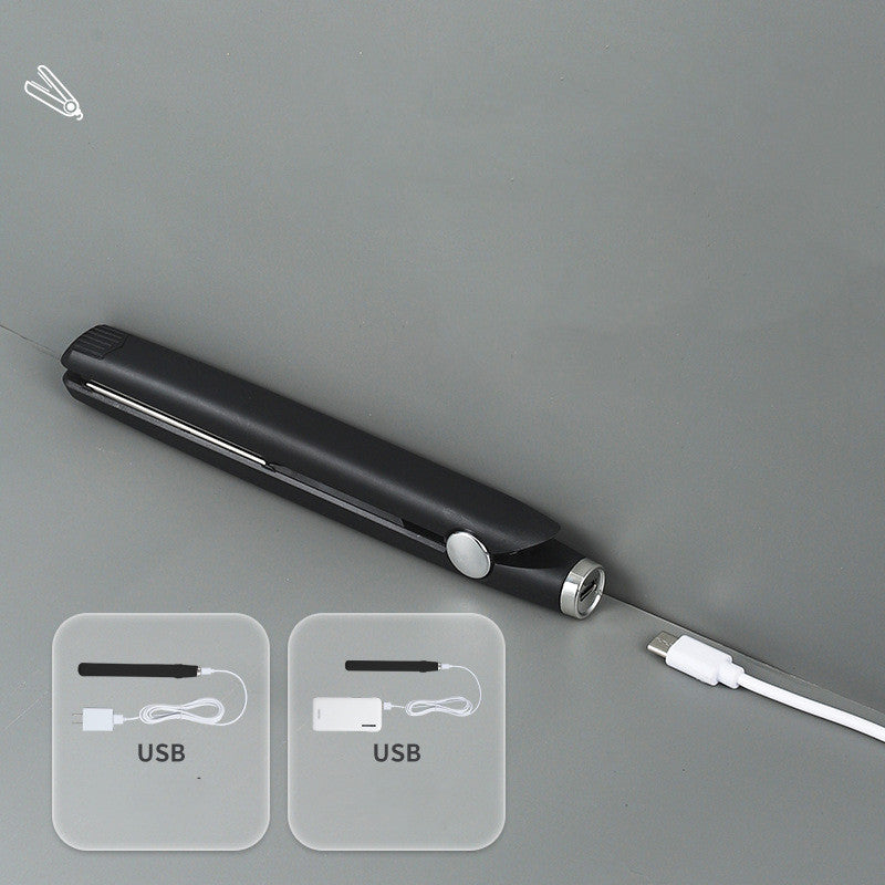 TrendiTwist – USB rechargeable cordless hair straightener for quick touch-ups 