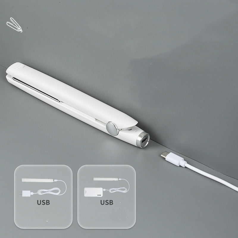 TrendiTwist – USB rechargeable cordless hair straightener for quick touch-ups 