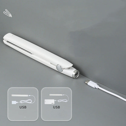 TrendiTwist – USB rechargeable cordless hair straightener for quick touch-ups 